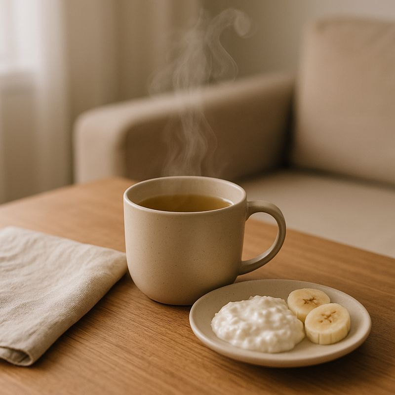 Volver a la rutina después de Navidad con comida sencilla e infusión caliente